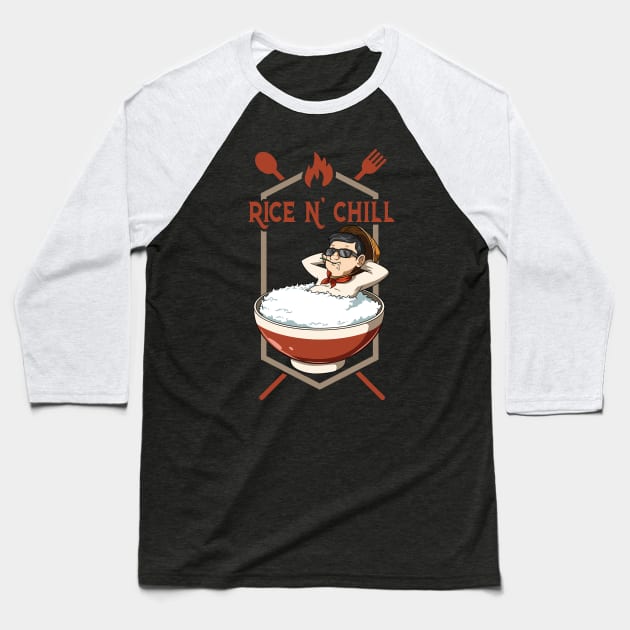 Rice Asian Food Funny Foodie Secret Chinese Korean Baseball T-Shirt by melostore